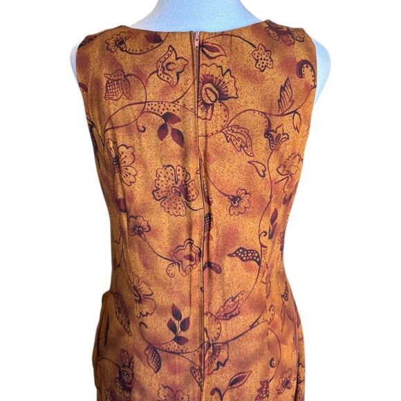 Scarlett Vintage Wrap Maxi Dress Artsy Boho Lagenlook Floral Sleeveless Size 10 - Picture 5 of 11